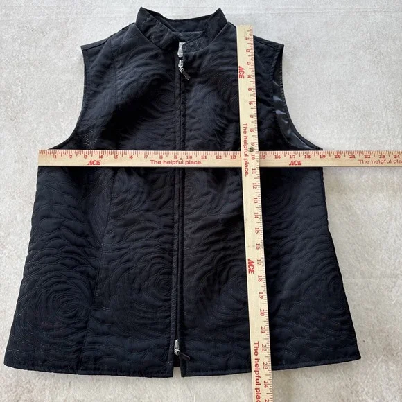 VTG Sport Haley Women's Black Quilted‎ Vest with zipper and pockets Size Medium - Picture 3 of 11